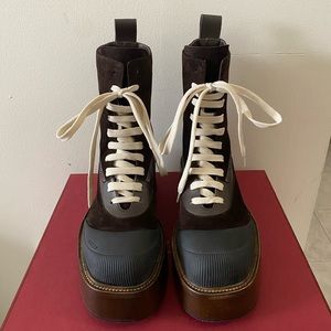 Bally Leather Platform Boots